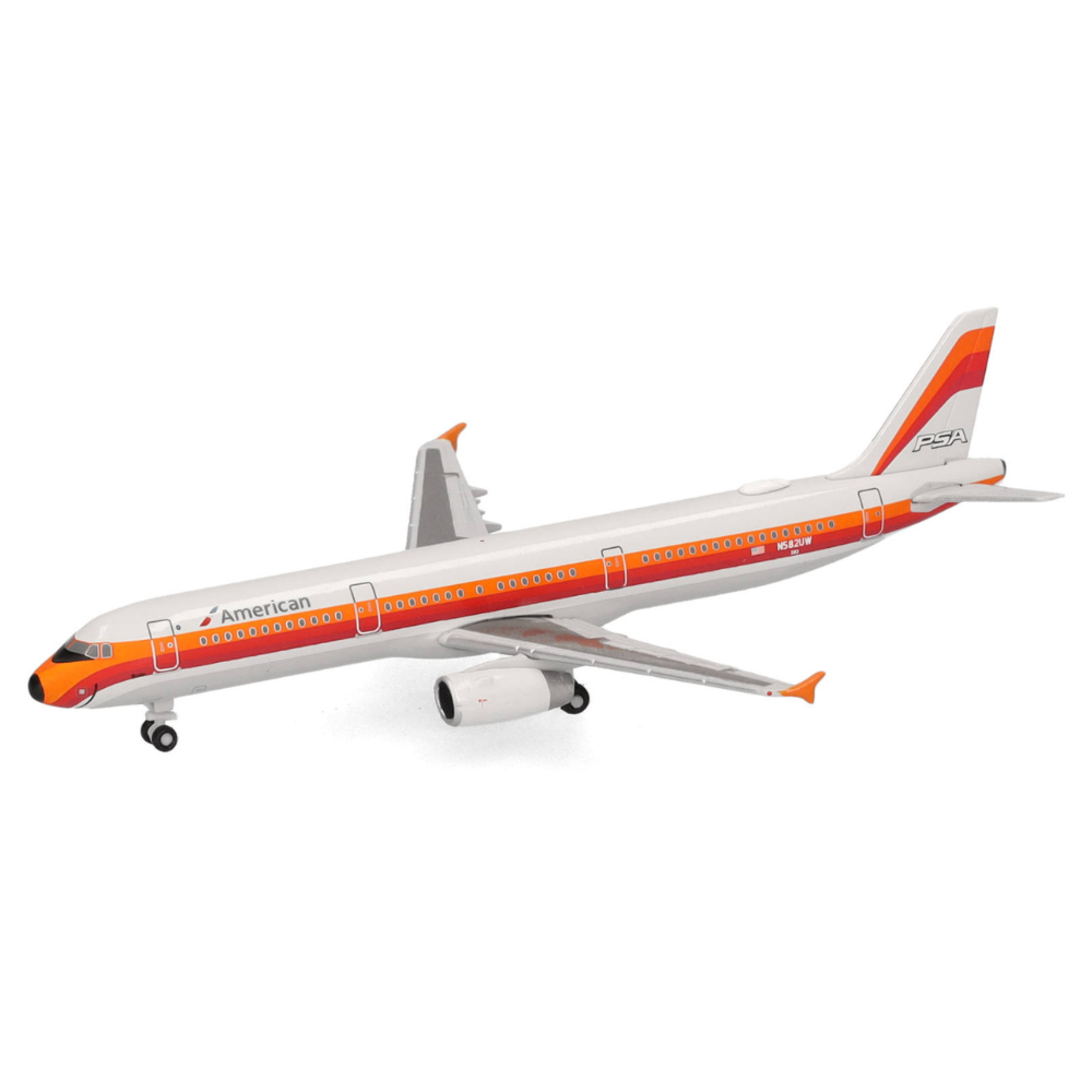 Herpa Wings Flugzeugmodell American Airlines Airbus A321 "PSA Hertitage Livery" (1:500)